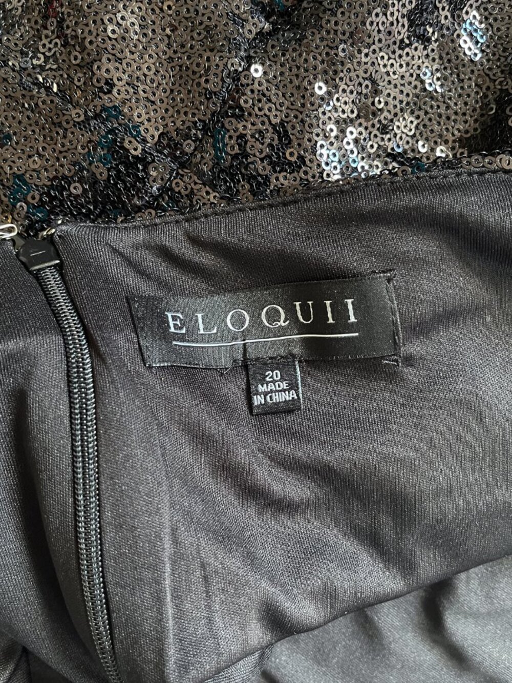 Eloquii black sequin cocktail dress - Picture 6 of 7
